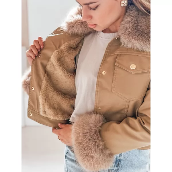  Ženska jakna DSTREET TY5139 KARAMELA 