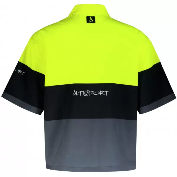  Moška vrhunska majica ALTISPORT VOJ/ALM051KOS01 NEON RUMENA/SIVA 