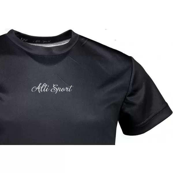  Otroška premium funkcionalna majica ALTISPORT VOJ/ALK075TR01 ČRNA 