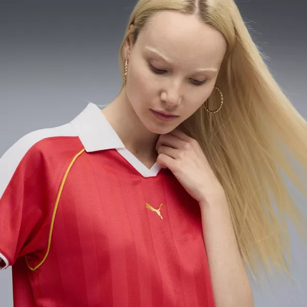  Ženski dres PUMA T7 RELAXED FOOTBALL JERSEY 63215711 ZA VSE ČASE RDEČE 