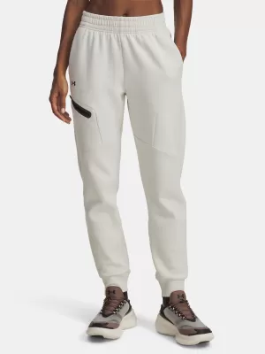 Ženske trenirke UNDER ARMOUR UNSTOPPABLE FLC JOGGER 1379846-110 BELA