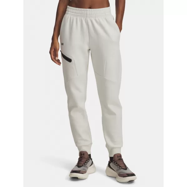  Ženske trenirke UNDER ARMOUR UNSTOPPABLE FLC JOGGER 1379846-110 BELA 