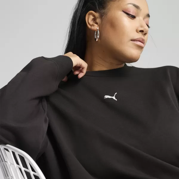  Damske trenirke PUMA ESS OVERSIZED CREW FL 68540001 PUMA ČRNA 