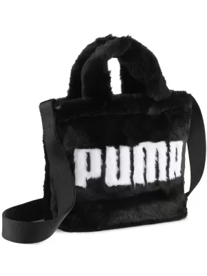 Ženska torba PUMA UP FAUX FUR MINI SHOPPER BAG 09171301 PUMA ČRNA