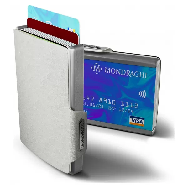  Denarnica MONDRAGHI SAFFIANO SREBRO 
