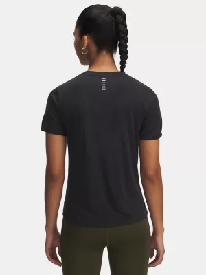 Ženska majica s kratkimi rokavi UNDER ARMOUR UA LAUNCH JACQUARD SS 6005096-004 ČRNA