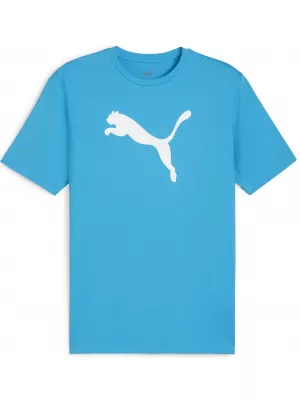 Moški dres PUMA TEAMRISE LOGO JERSEY COTTON 658705_02 SPEED BLUE/ HITRO MODRA/PUMA BELA