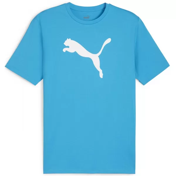  Moški dres PUMA TEAMRISE LOGO JERSEY COTTON 658705_02 SPEED BLUE/ HITRO MODRA/PUMA BELA 