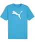 Moški dres PUMA TEAMRISE LOGO JERSEY COTTON 658705_02 SPEED BLUE/ HITRO MODRA/PUMA BELA