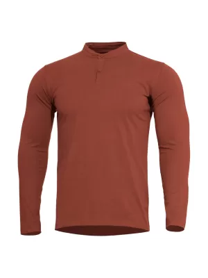 Majica PENTAGON ROMEO 2.0 HENLEY SHIRT K09016 KOSTANJEVA RDEČA