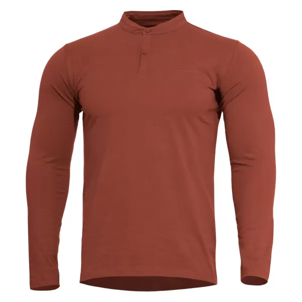  Majica PENTAGON ROMEO 2.0 HENLEY SHIRT K09016 KOSTANJEVA RDEČA 