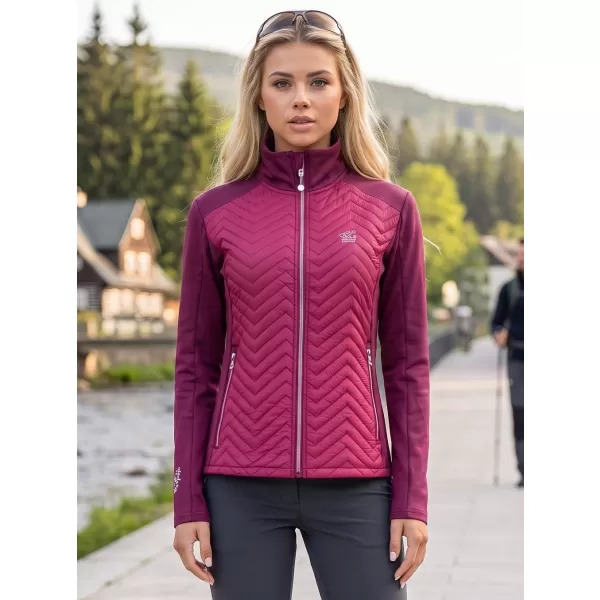  Ženska hibridna jakna ALTISPORT GAIL BORDO 