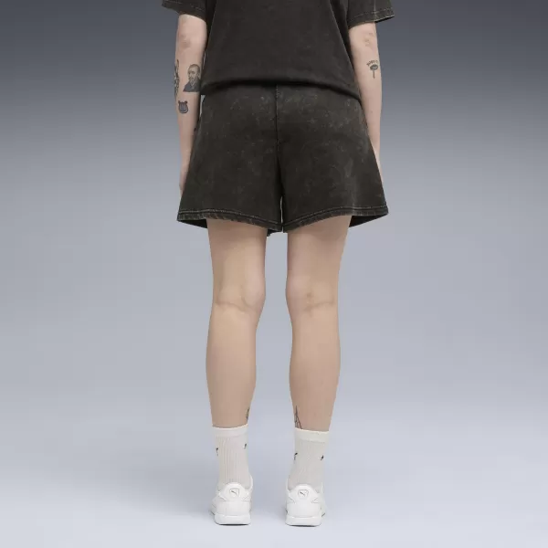  Ženske kratke hlače PUMA ESS ELEVATED WASH HIGH-WAIST SHORTS 5" TR 68810501 PUMA ČRNA 