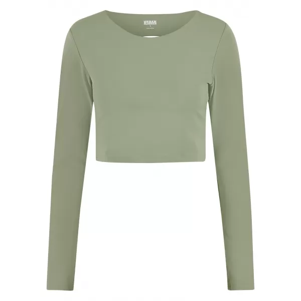  Ženska majica s kratkimi rokavi URBAN CLASSICS TB7807 MATCHA ZELENA 