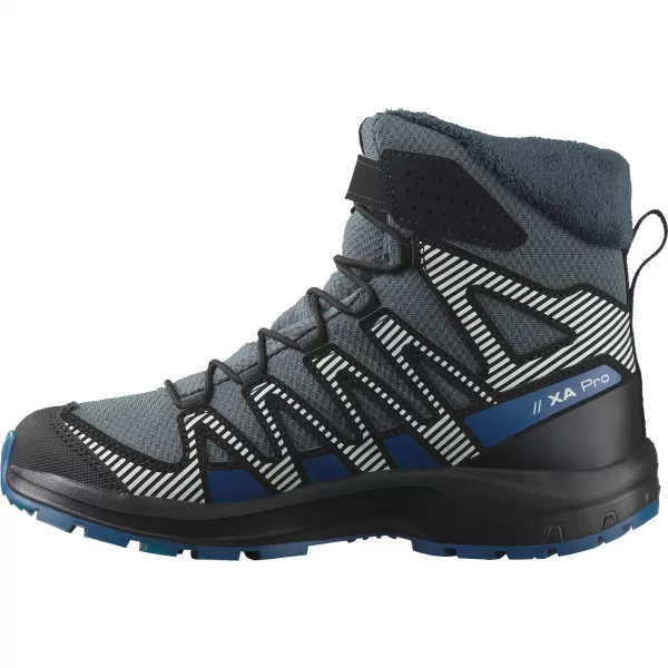  Otroški čevlji SALOMON XA PRO V8 WINTER WATERPROOF J TURBULENCA/ČRNA/TEMNO MODRA 