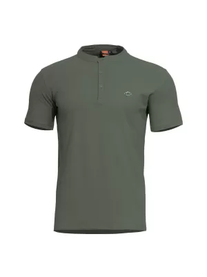 Majica s kratkimi rokavi PENTAGON LEVANTES HENLEY T-SHIRT K09025 KAMUFLAŽNO ZELENA