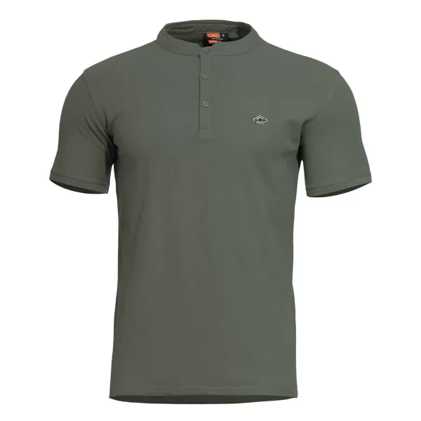  Majica s kratkimi rokavi PENTAGON LEVANTES HENLEY T-SHIRT K09025 KAMUFLAŽNO ZELENA 