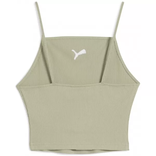  Ženski brezrokavnik PUMA WARDROBE ESS RIBBED TANK TOP 62977182 LUKS VOJSKA 
