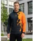 Moški vrhunski funkcionalni pulover ALTISPORT VOJ/ALM112MI01 ČRNO-FLUO ORANŽNA