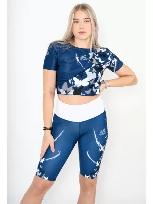 Ženski funkcionalni vrhunski kratki top ALTISPORT VOJ/ALW022TR07 NAVY NAVADE