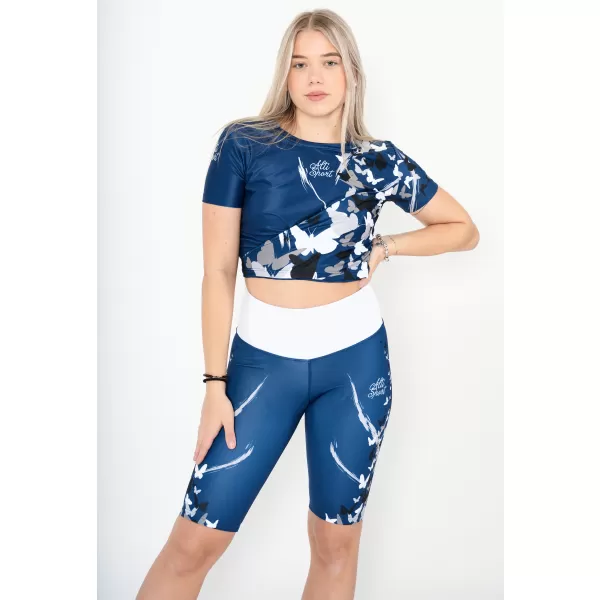  Ženski funkcionalni vrhunski kratki top ALTISPORT VOJ/ALW022TR07 NAVY NAVADE 