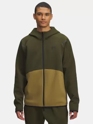 Moški pulover UNDER ARMOUR UA UNSTOPPABLE FLC FZ HD EU ZELENA
