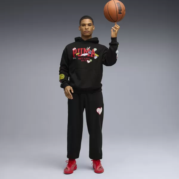  Moške trenirke PUMA HOOPERHOTLINE SWEATPANT 63283402 ČRNA PUMA 