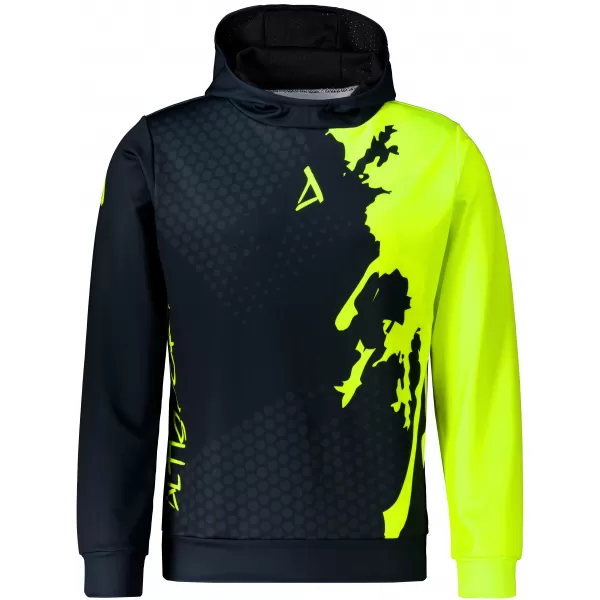  Moški vrhunski funkcionalni pulover ALTISPORT VOJ/ALM112MI01 ČRNO-FLUO RUMENA 