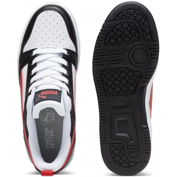  Otroški čevlji PUMA REBOUND V6 LO JR 39383304 PUMA BELA/RDEČA/ČRNA 