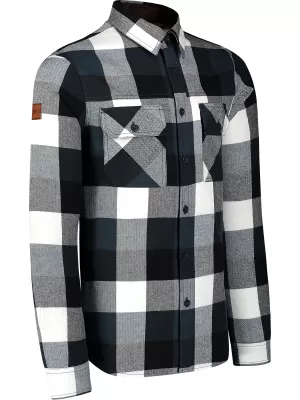 Flanelska majica NORDBLANC QUANTUM NBSSM8243 SIVA/ZELENA