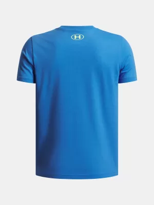 Fantovska majica s kratkimi rokavi UNDER ARMOUR OVERLAY WM SS MODRA