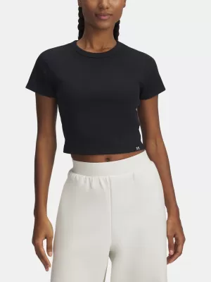 Ženska majica s kratkimi rokavi UNDER ARMOUR UA RIVAL RIB BABY TEE 6000264-001 ČRNA
