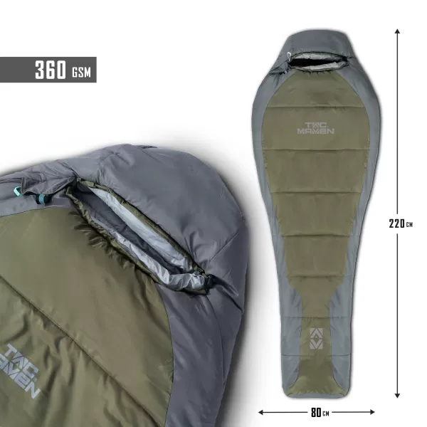  Spalna vreča PENTAGON MUMMY SLEEPING BAG 360GR/M² D19003 RJAVO SIVA/MEŠ 