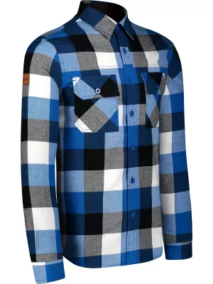 Flanelska majica NORDBLANC QUANTUM NBSSM8243 MODRO