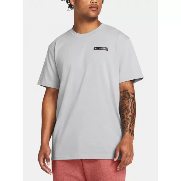  Moška majica s kratkimi rokavi UNDER ARMOUR UA HW ARMOUR LABEL SS 1382831-011 SIVA 