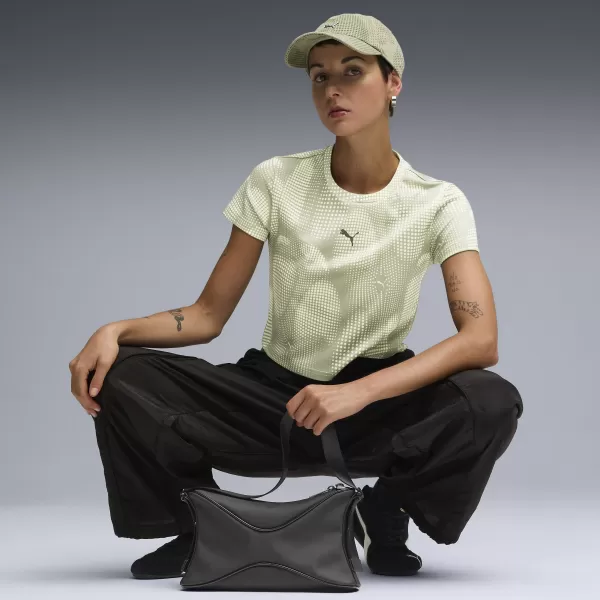  Ženska majica s kratkimi rokavi PUMA DARE TO AOP BABY TEE 63214582 LUKS VOJSKA 