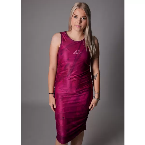  Ženska premium obleka ALTISPORT VOJ/ALW096SAT03 BORDO 