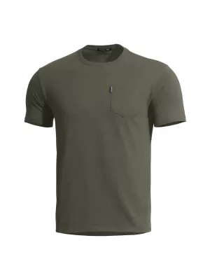 Majica s kratkimi rokavi PENTAGON AGERON T-SHIRT WITH POCKET K09012 RJAVO SIVA