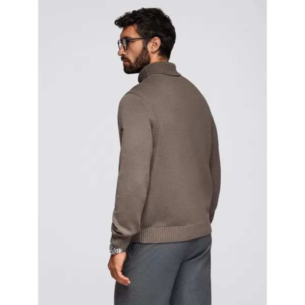  Moški pulover OMBRE OM-SWTN-0163 SIVO-RJAVA 