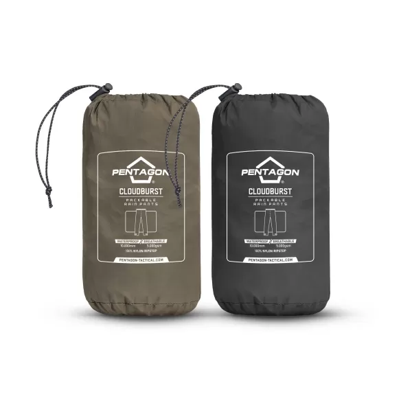  Hlače PENTAGON CLOUDBURST PACKABLE UNISEX RAIN PANTS K07021 RJAVO SIVA 