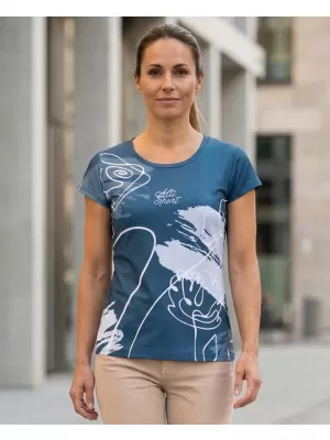 Vrhunska ženska majica za prosti čas ALTISPORT VOJ/ALW120TR06 TEMNO MODRA