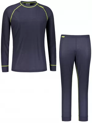 Moški termo komplet ALTISPORT GAIN TEMNO SIVA/LIMETA