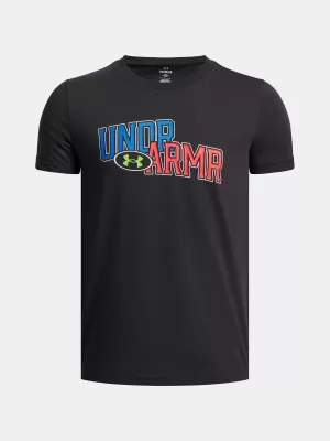 Fantovska majica s kratkimi rokavi UNDER ARMOUR UA OVERLAY WM SS 6005069-001 ČRNA