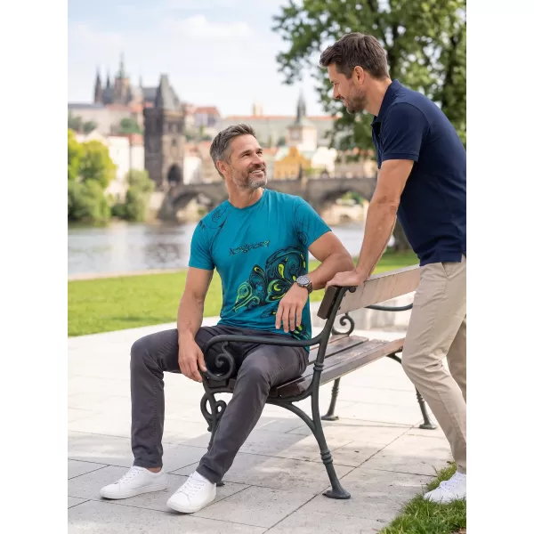 Moška vrhunska majica za prosti čas ALTISPORT VOJ/ALM122TR06 KEROZIN 