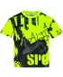 Otroška premium funkcionalna majica ALTISPORT VOJ/ALK076TR01 ČRNA/FLUO RUMENA
