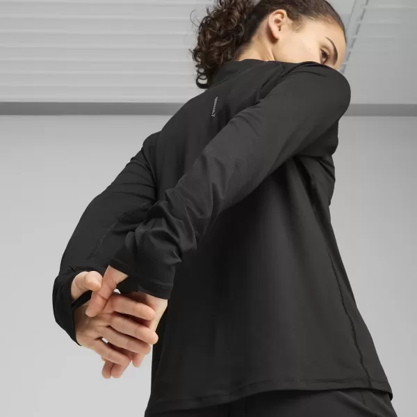  Srajca PUMA W RUN VELOCITY CLOUDSPUN 1/4 ZIP 52665001 PUMA ČRNA 