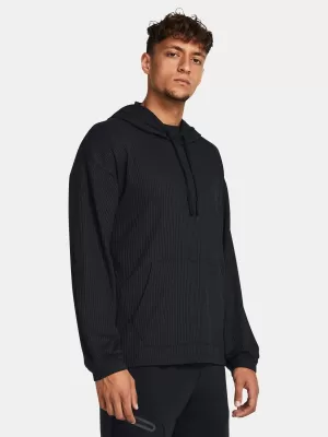 Moški pulover UNDER ARMOUR UA RIVAL WAFFLE HOODIE 1383108-001 ČRNA
