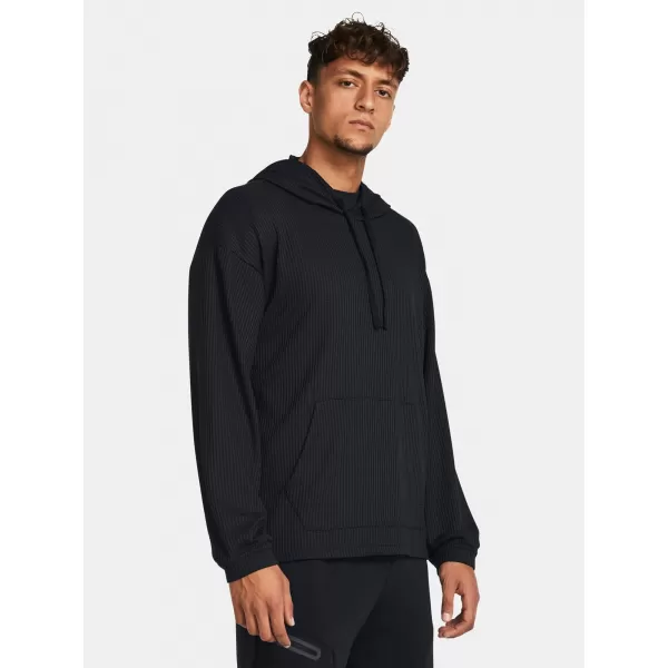  Moški pulover UNDER ARMOUR UA RIVAL WAFFLE HOODIE 1383108-001 ČRNA 