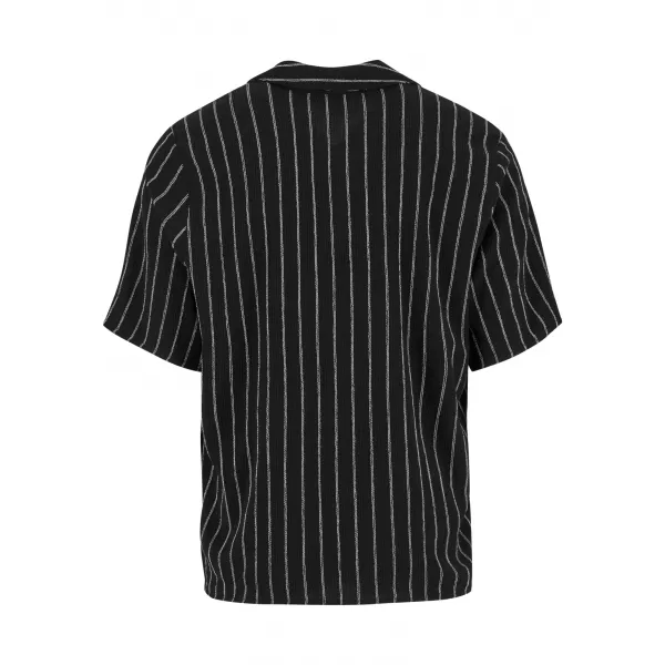  Moška srajca URBAN CLASSICS TB7342 ČRNA/UMAZANO BELA 