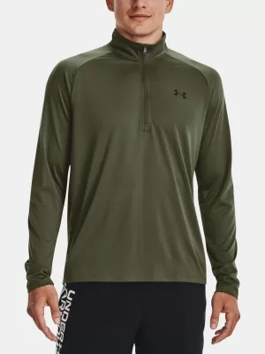 Moška majica s kratkimi rokavi UNDER ARMOUR UA TECH 2.0 1/2 ZIP 1328495-392 ZELENA